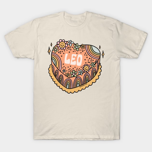 Leo Heart Cake T-Shirt by Doodle by Meg